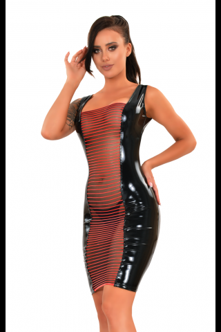 Секси разкриваща рокля от Datex с принтиран 3D Datex отпред на Ledapol